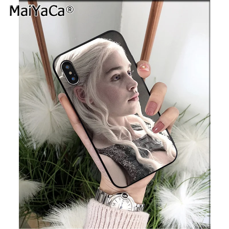 MaiYaCa Игра Престолов Дейенерис Таргариен ТПУ мягкий высококачественный чехол для телефона для iPhone 5 5Sx 6 7 7plus 8 8Plus X XS MAX XR - Цвет: A9