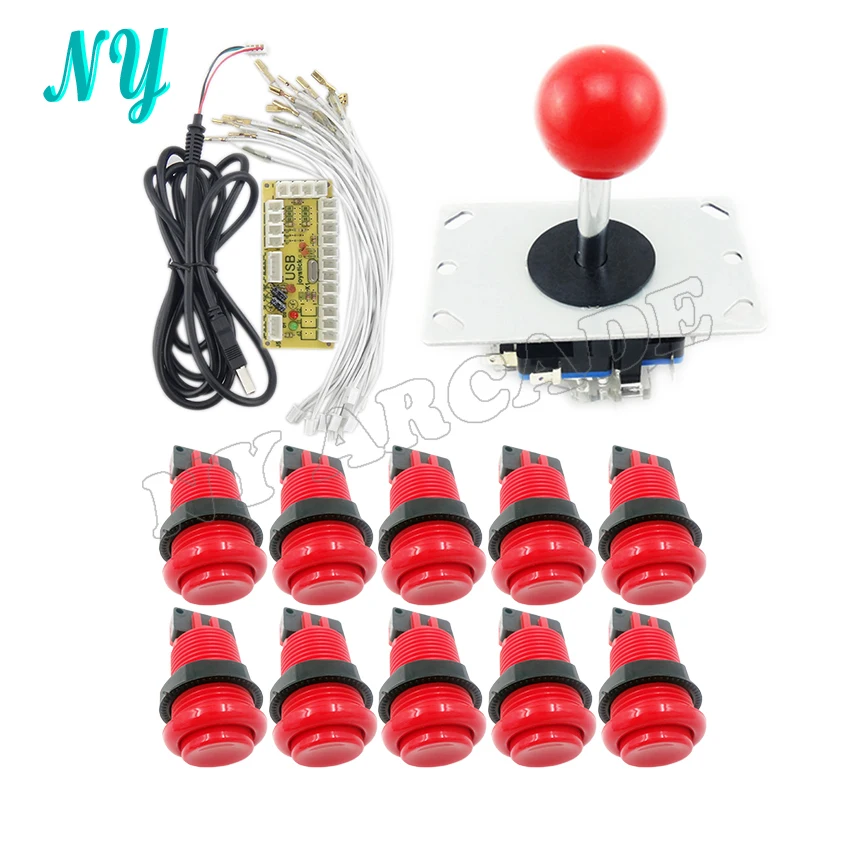Arcade Accessorie USB Encoder PC to joystick + 2/4/8 way operation Way Rocker joystick+10 Push Buttons For Games diy Kits | Спорт и