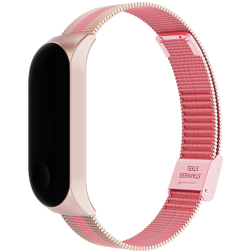 Браслет Для Xiaomi Band 3 4 Металлический ремешок из нержавеющей стали Сменные