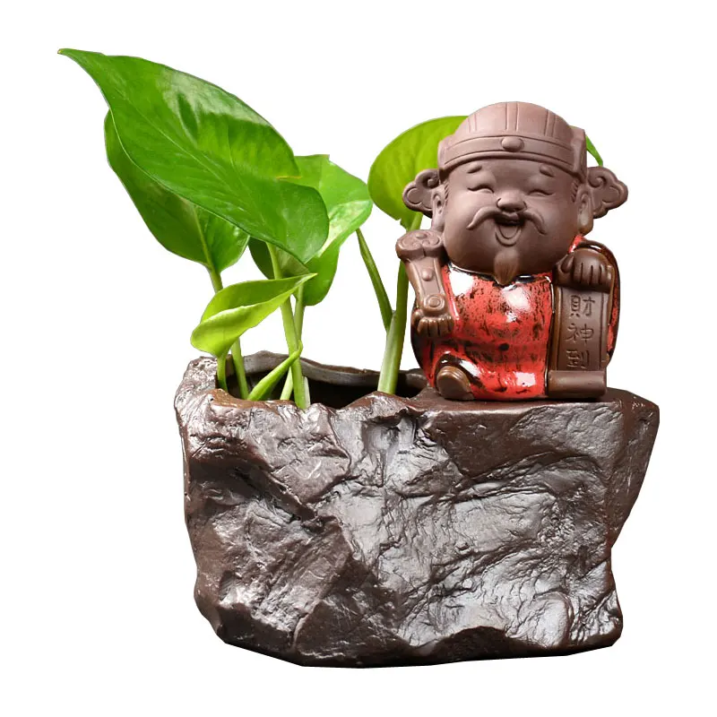 

Zen Style Hydroponics Vase Vintage Ceramic Container Flower Pot Garden Planters Wedding Patio Decoration Succulent Plants Bonsai