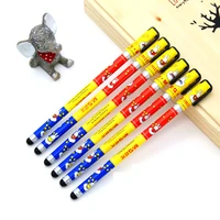 6pcslot mg gel pen new creative lovely neutral pen 0 35mm black red and blue oily ink cute office stationery
