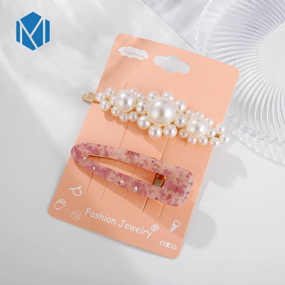 2 шт. элегантные шпильки геометрической формы для женщин корейские жемчужные