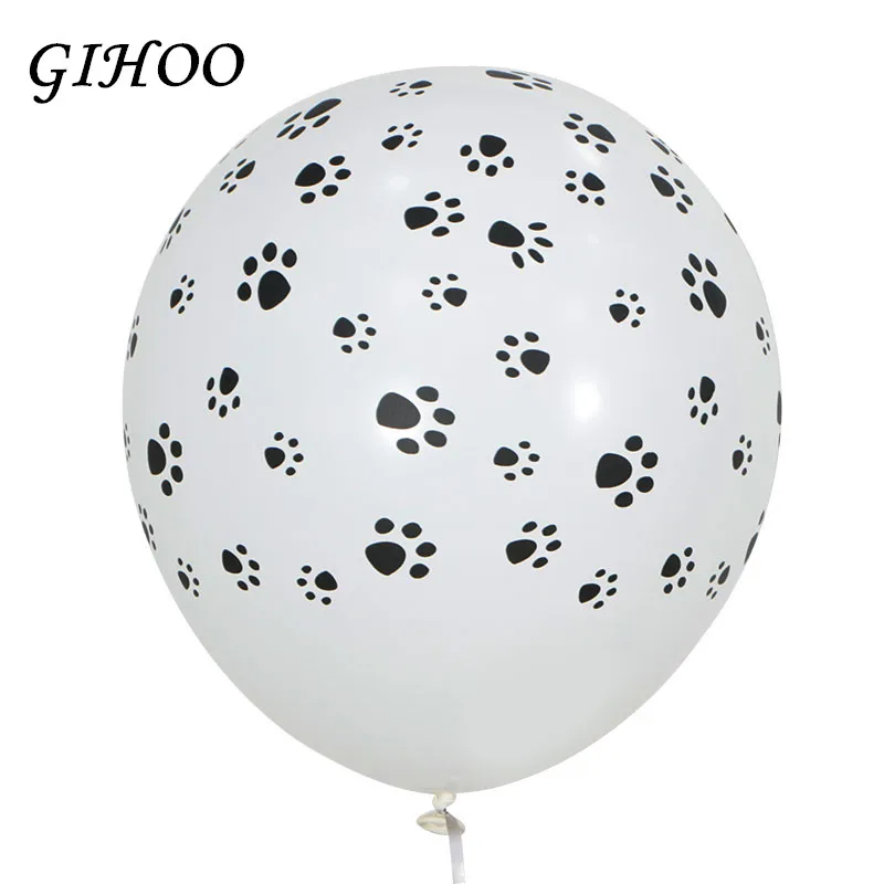 Dog paw GIHOO 10 шт. 12 дюймов воздушные шарики из латекса с животными Тигр Зебра лев леопард день рождения Джунгли Тема вечерние надувные Globos детские игрушки - Цвет: Dog paw