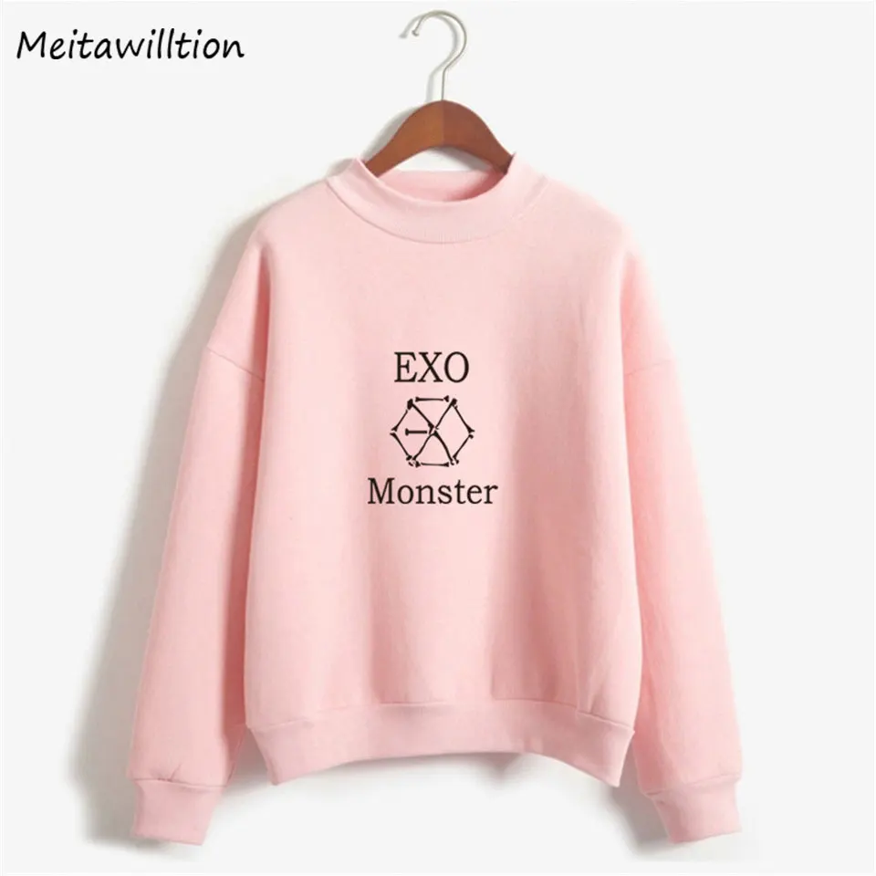 Женские толстовки с капюшоном EXO корейский модный спортивный костюм в стиле хип