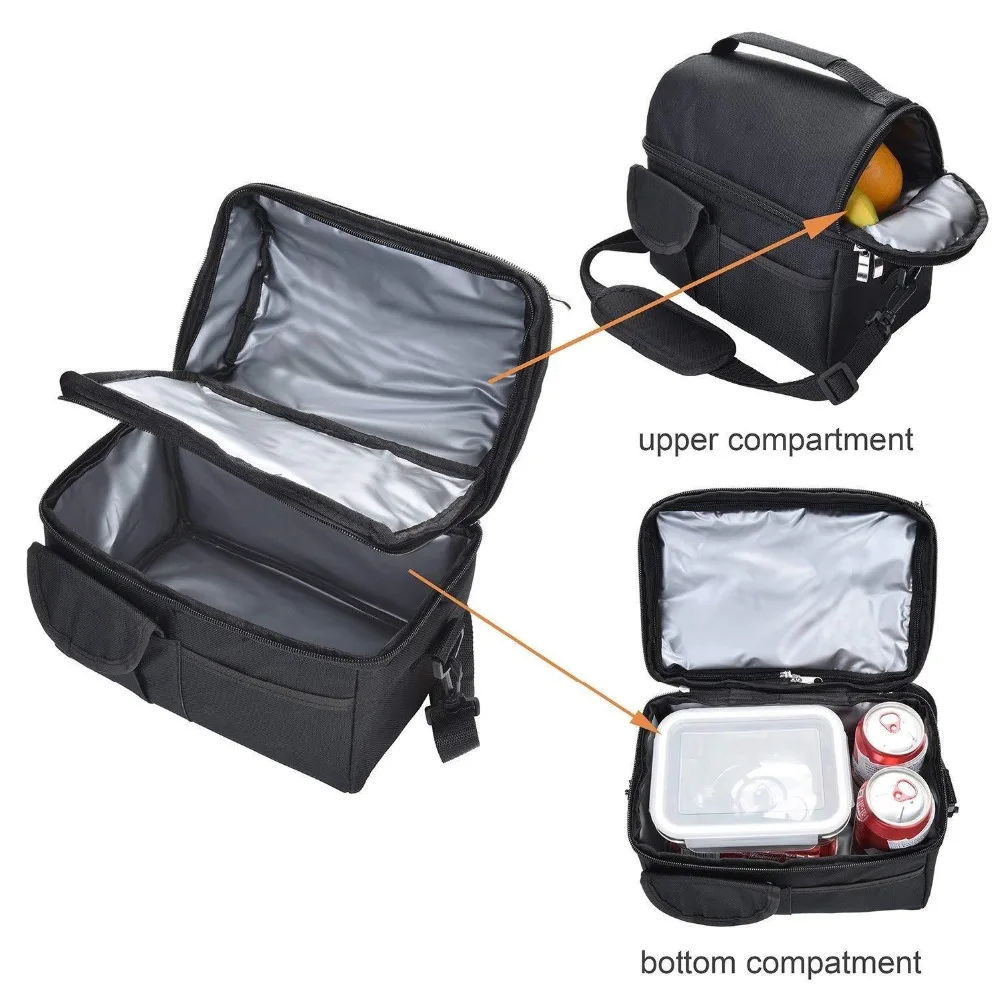 Популярный портативный изолированный ланч-мешок Coolbag для работы, пикника, для взрослых и детей, для хранения еды, Ланчбокс BlackFashion, коробка для хранения продуктов, сохраняет свежесть