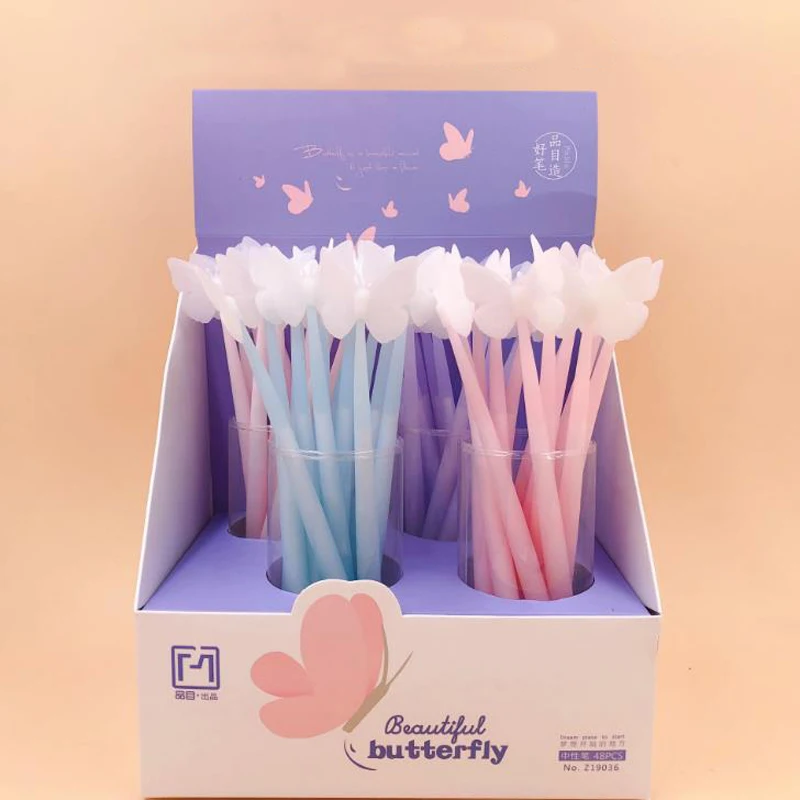 4 шт./компл. милые красочные насекомые бабочки силиконовые гелевые ручки