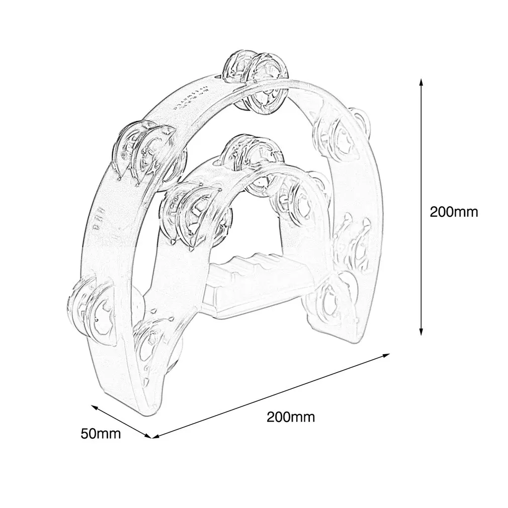 Детский двойной полулуноходный бубен orff World прочный ударный тамборин Компактный