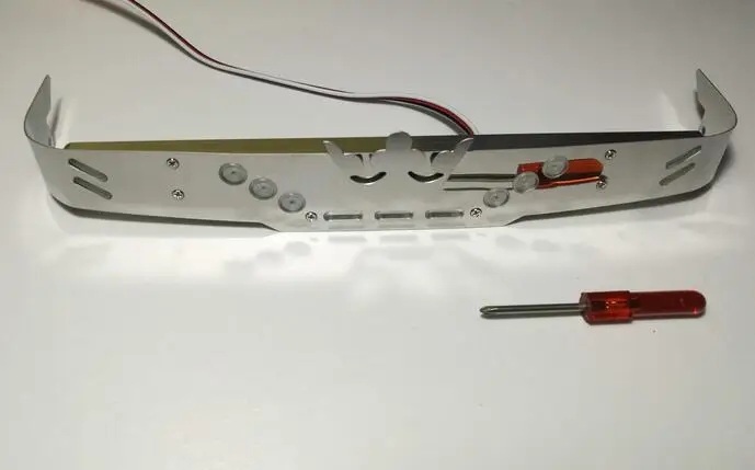 0 5 мм зеркало из нержавеющей стали Передняя панель led крыши бар огни для 1/14 Тамия