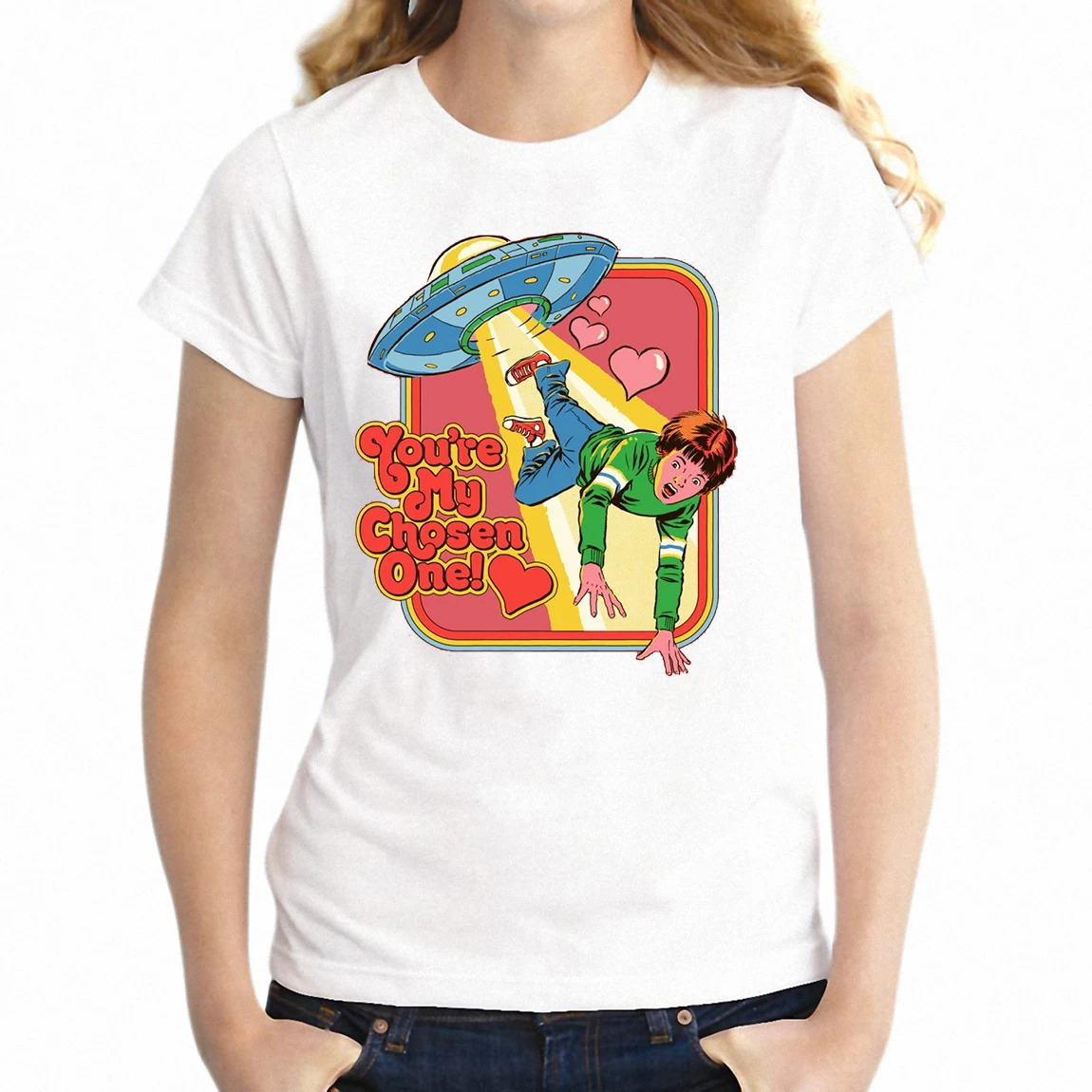 Женская футболка You're My choose One Aliens Dark Humor Dry Awesome Drawing Girl's Tee|Футболки| |