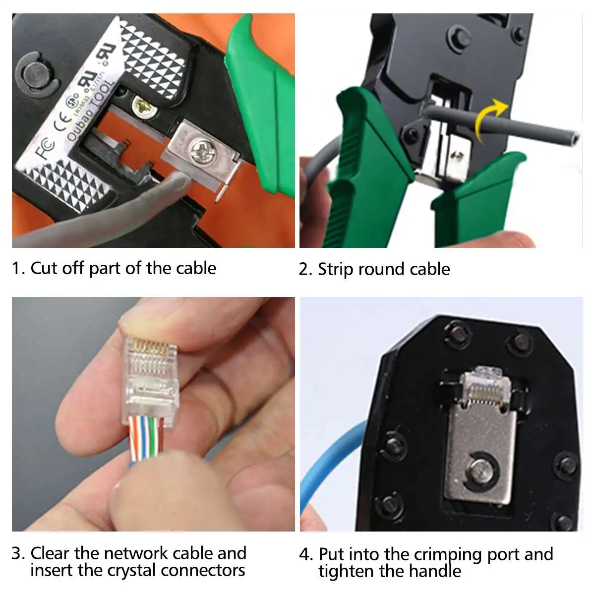 Компьютерный сетевой инструмент для ремонта 18 шт. набор сетевой Ethernet RJ45 RJ11 RJ12 CAT5 CAT5e Кабельный тестер телефон LAN щипцы набор инструментов
