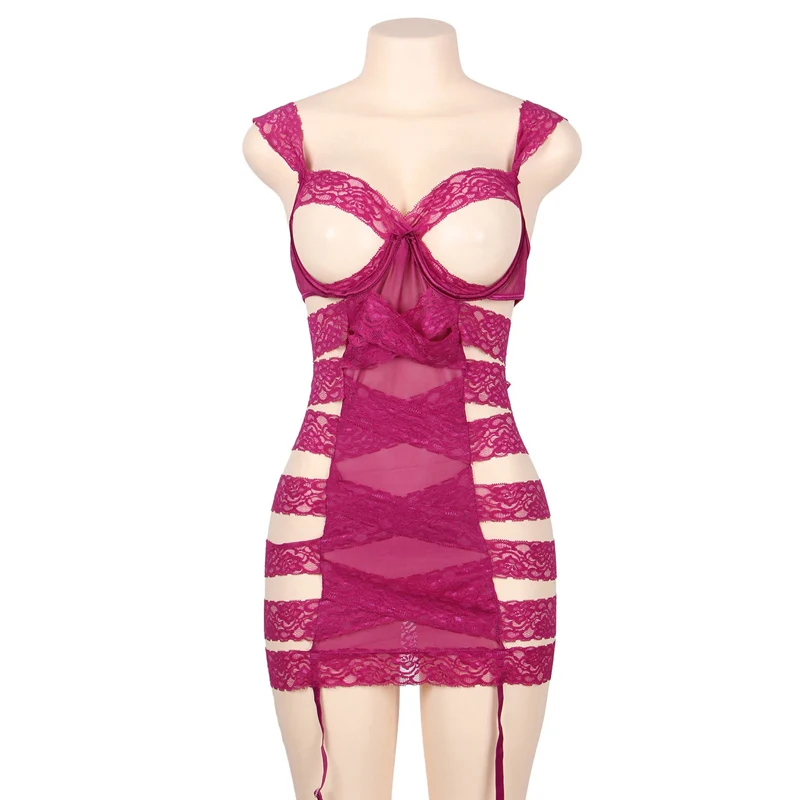 Rosy женское кружевное сексуальное нижнее белье большие размеры открытый