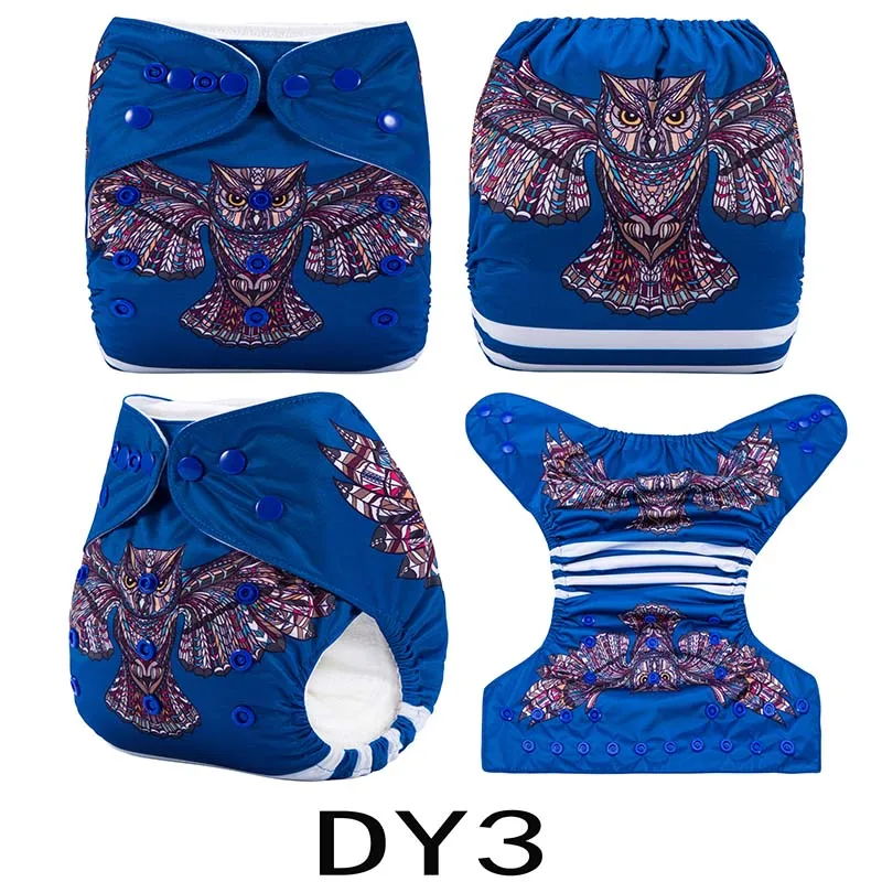 DY3 {AnAnBaby} дизайн многоразовые тканевые подгузники с цифровой печатью размера на выбор с вставками из микрофибры - Цвет: DY3