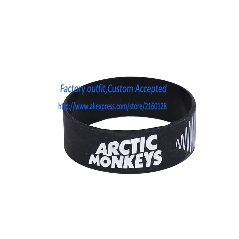 Arctic Monkeys силикона 1 &quotширокий гравировка заполнены в Цвет браслет | Украшения и