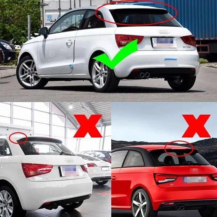 Углеродное волокно задний спойлер на крыше для Audi A1 8X PQ25 хэтчбек 2 двери Стандартный только в том случае, 10-14 авто гоночный автомобиль для задней двери, крыши багажник спойлер крыла