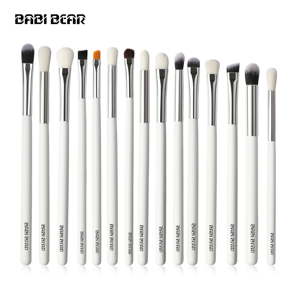 15 шт. профессиональный макияж глаз кисти набор с деревянными ручками тени для век