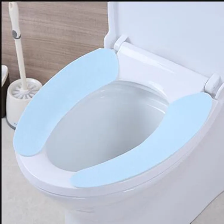 blue 1 пара для путешествий, отелей, липкий коврик для туалета, супер мягкий многоразовый фланелевый теплый коврик, подушка для ванной комнаты, набор подушек для унитаза - Цвет: blue
