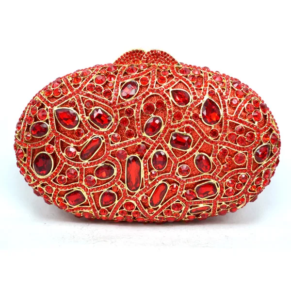 clutch bag Брендовая дизайнерская Роскошная разноцветная Сумка-клатч с кристаллами женская вечерняя сумочка с бриллиантами золотистая овальная Свадебная Банкетная Сумочка Сумки SC467 - Цвет: clutch bag
