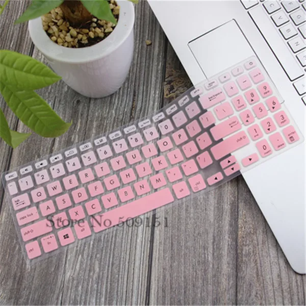 Gradual pink 15,6 дюймов мягкая силиконовая клавиатура защитная крышка для ASUS VivoBook S530 X530 S15-S5300U/F Y5100UB FN UN S5300UN8550 8250 - Цвет: Gradual pink