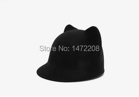 Бесплатная доставка женские шапки на осень и зиму шерстяные маленькие шляпы