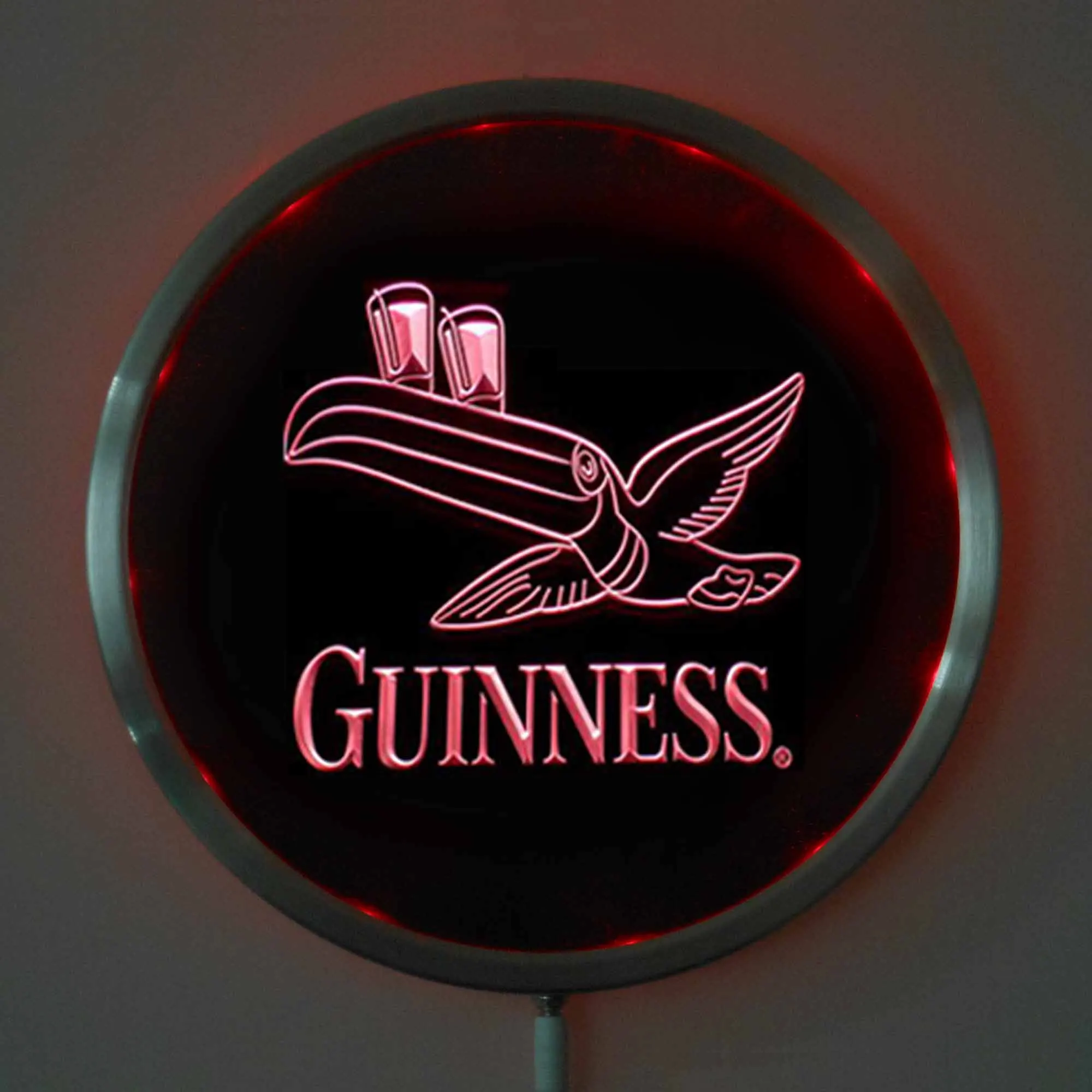 Rs 0012 Guinness Toucan Beer светодиодный Неоновые Круглые знаки 25 см/10 дюймов Бар знак с RGB