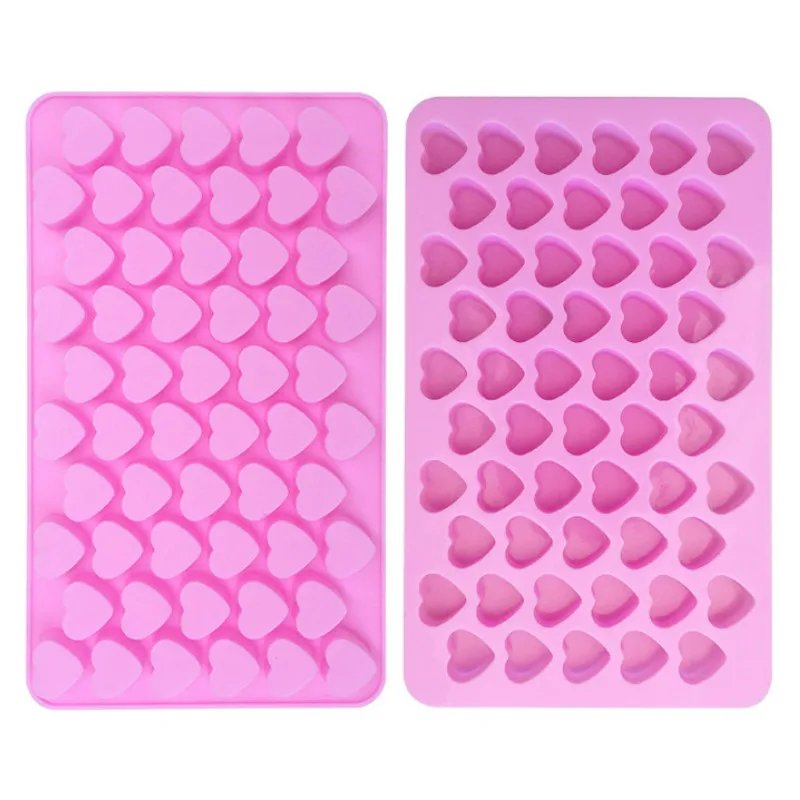 Силиконовая форма для шоколада в форме сердца 55 отверстий ледяного кубика кексы