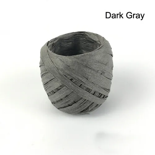 Dark Gray 240 м) 20 м х 12 рулонов рафия ленточный шнур/веревка из рафии яйцо, бумажная рафия подарочная лента для упаковки подарков вечерние украшения - Цвет: Dark Gray