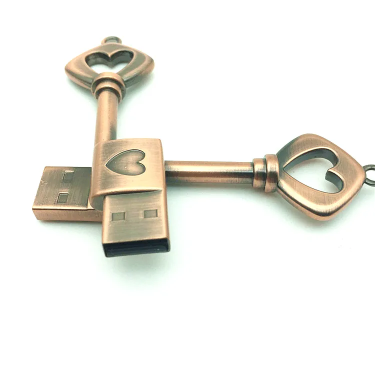 Hot Sale Heart Key USB Flash Drive 4GB 8GB 16GB 32GB 64GB Pendrive Memory Stick usb Pen drive Waterproof metal key | Компьютеры и офис