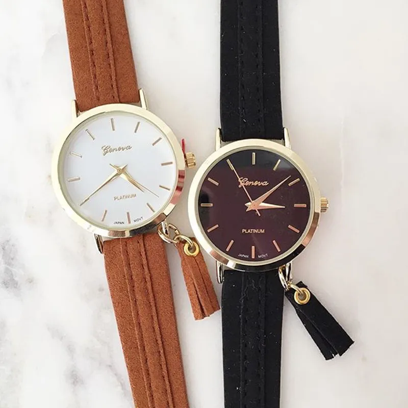 Женские Классические наручные часы женские замшевые 2016 уникальный дизайн