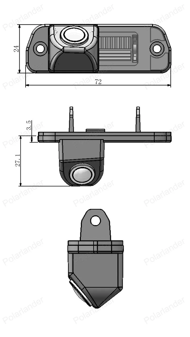 

Polarlander NEW Origianl HD Rear View Camera CCD Camera Night Version for 2012/14 Mercedes/Benz R-class