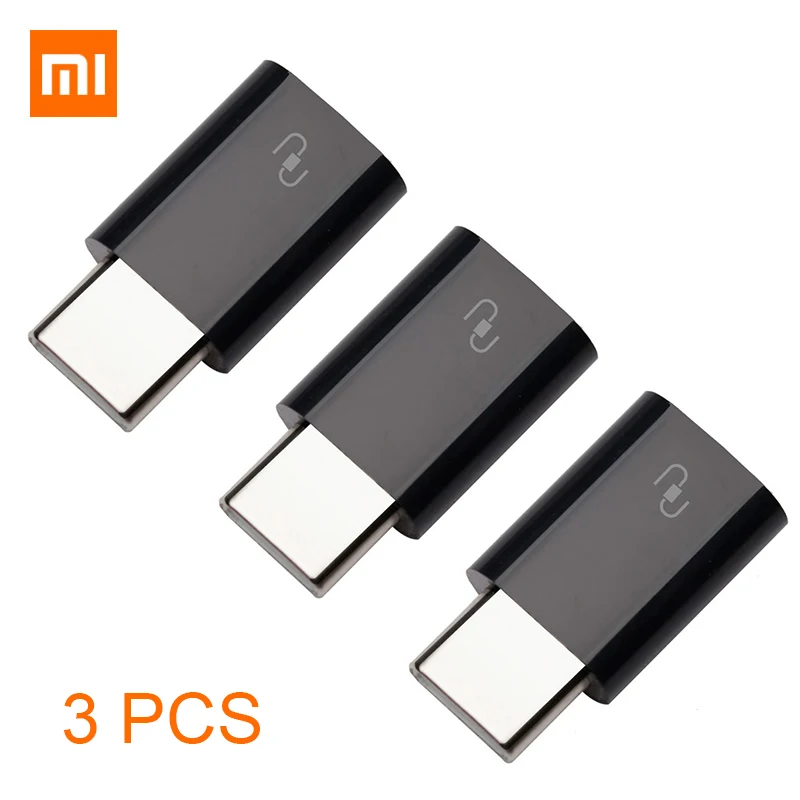 Xiao mi 3 шт. адаптер портативное зарядное устройство type-C mi cro USB мама к USB 3,1 для Xiaomi mi 4C 5 6 7 конвертер быстрой зарядки - Цвет: 3 pcs