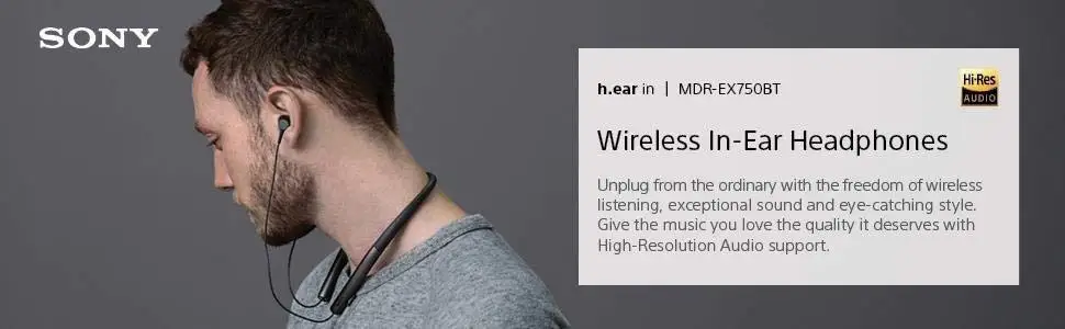 Используется, SONY MDR-EX750BT беспроводной, наушники-вкладыши, громкой связи с NFC/LDAC(не полный