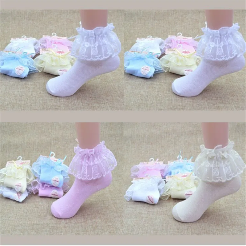 5 пар тонкие летние детские носки для маленьких девочек белые розовые хлопковые