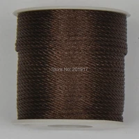 1mm coffe twisted nylon cordjewelry accessories macrame rope bracelet necklace chinese knot string cords 60mroll