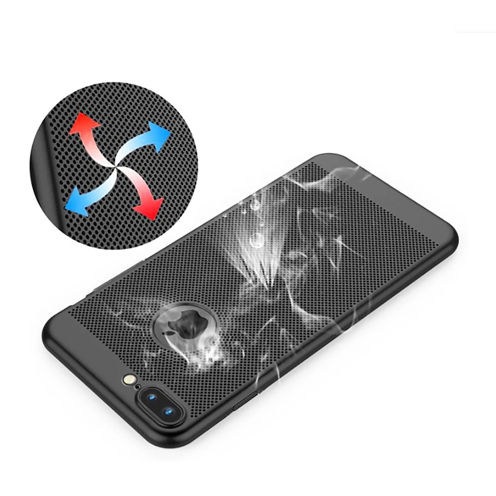 Жесткий ПК полый чехол для iPhone 7 8 Plus XR X XS Max 6 6S 5S 5 S SE теплоотвод телефонные чехлы