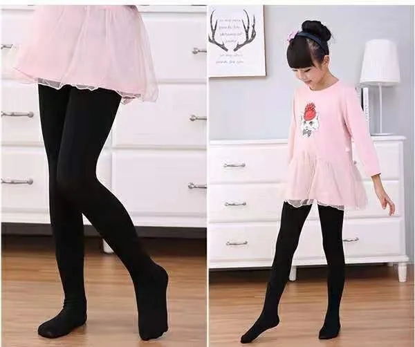 Весна 2019 детские цветные колготки для девочек бархатные однотонные белые |