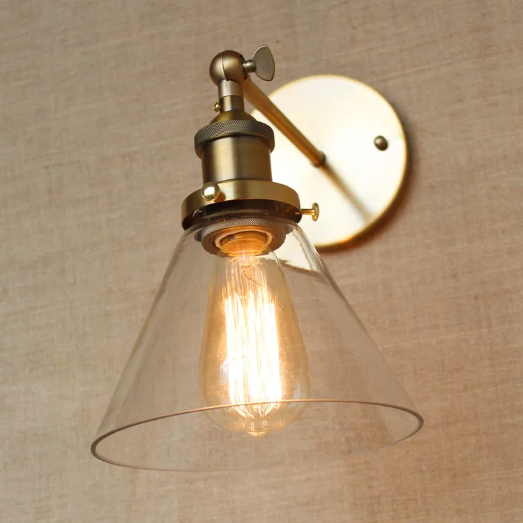 Настенный светильник в скандинавском стиле винтажный настенный из латуни | Лампы