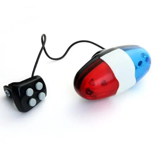 6 LED 4 Tone Sounds Bike Bicycle Horn Bell Light Trumpet | Автомобили и мотоциклы