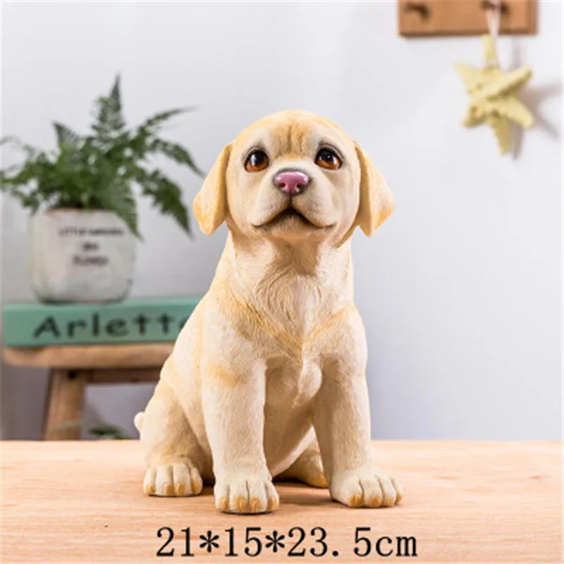 Animal Cute Puppy Statue Golden Retriever Dalmatian Creative Decor Action Figure Toy Resin Home Birthday Gift Boxe P802 | Игрушки и