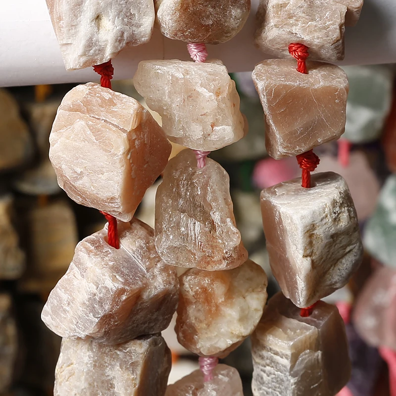 Natural Raw Rough Ametyst Citrin e Crystal Quartz 40cm Strand about 15 Beads Chunky Nugget Unpolished Drusy Rock Central Drilled