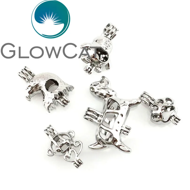 5x Животное орел щенок лапа Пингвин обезьяна жемчужная клетка эфирное масло диффузор бусины медальон кулон