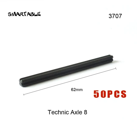 Axle 8-50pcs Smartable Technic Axle MOC части строительного блока игрушки Совместимые все бренды technic 32062/4519/3706/3707/3708/6587/24316/87083 игрушки - Цвет: Axle 8-50pcs