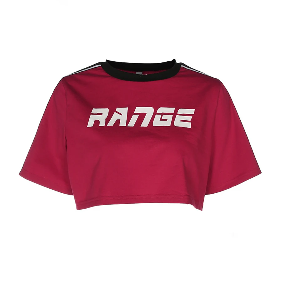 Короткий рукав укороченный топ сексуальные короткие футболки для женщин одежда