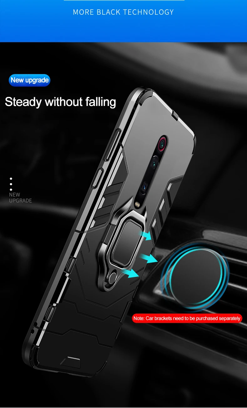 Для Red mi K20 Note 7 8 5 Pro Чехол-Броня с подставкой для Xiaomi mi 9T Pro mi 8 Lite 9T 9 SE чехол для Pocophone F1