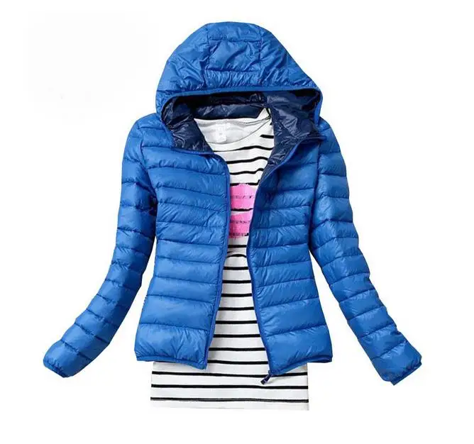 Базовые Куртки зимняя женская парка на молнии с карманами и капюшоном