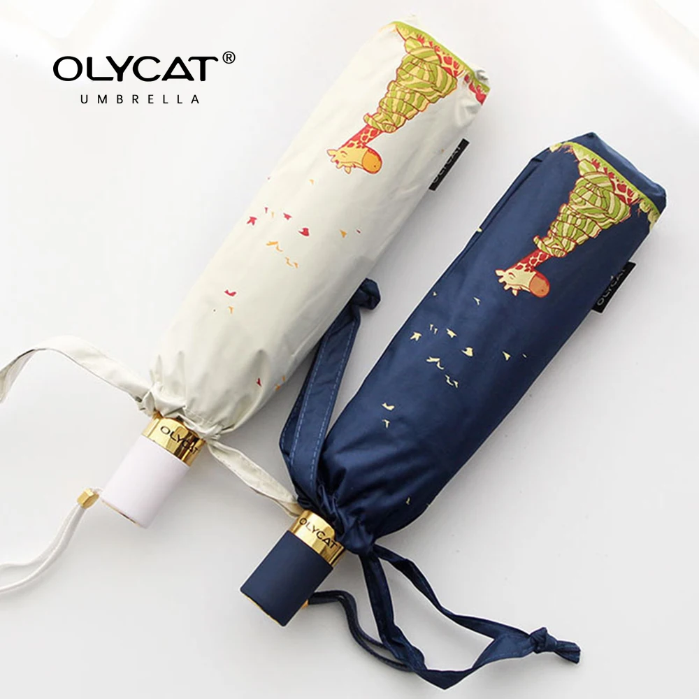 OLYCAT новый зонтик дождь женский жираф стиль мультфильм солнце Зонты Женский