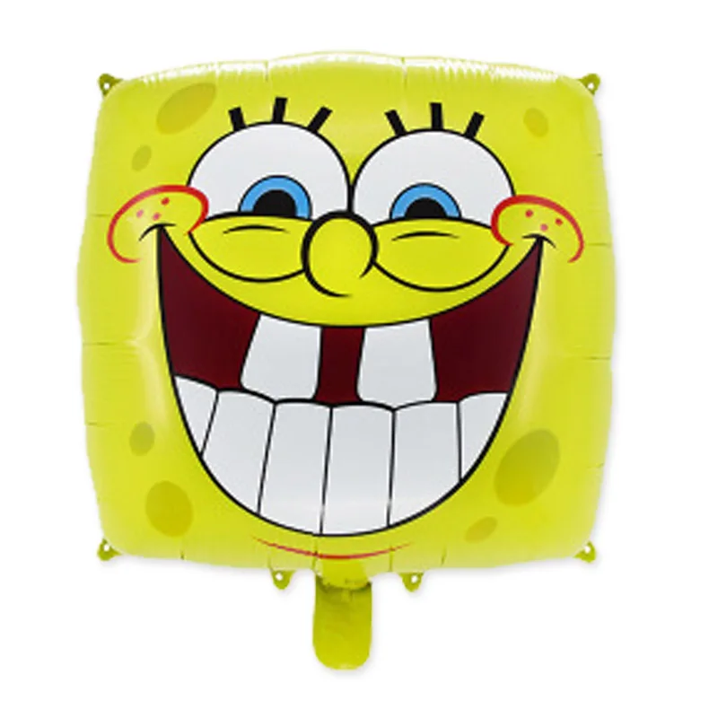 10pc spongebob 2 10 шт./лот) Фольга воздушные шары 18 дюймов квадратная форма улыбки воздушный шар Губка Боб детские игрушки подарок на день рождения с изображением Губки Боба воздушный шар с гелием - Цвет: 10pc spongebob 2