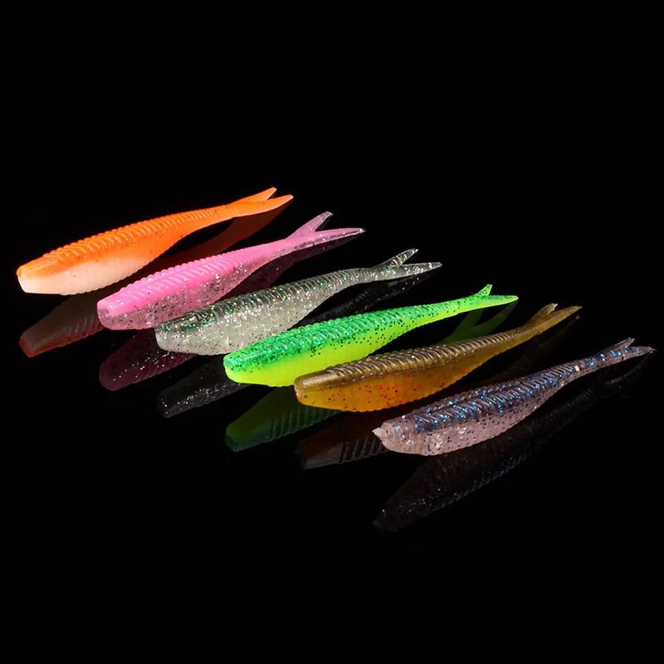 WALK FISH 6 шт./лот джиг-Воблеры Мягкая приманка Shad Easy Shiner рыболовные приманки 70 мм 1 8 г