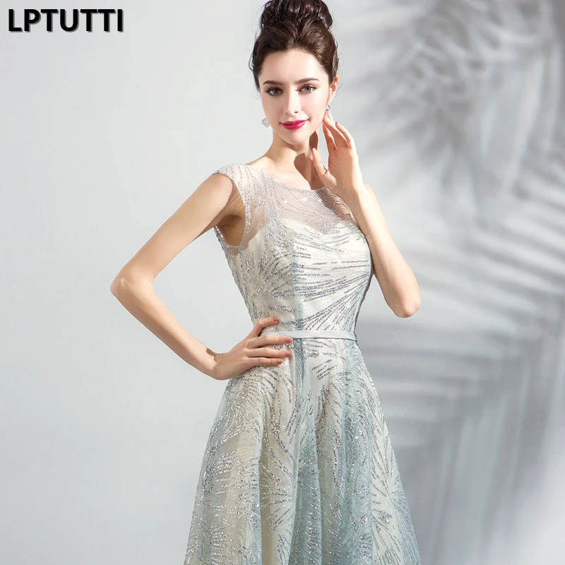 LPTUTTI блестки новинка для женщин элегантное вечернее платье свидания торжества