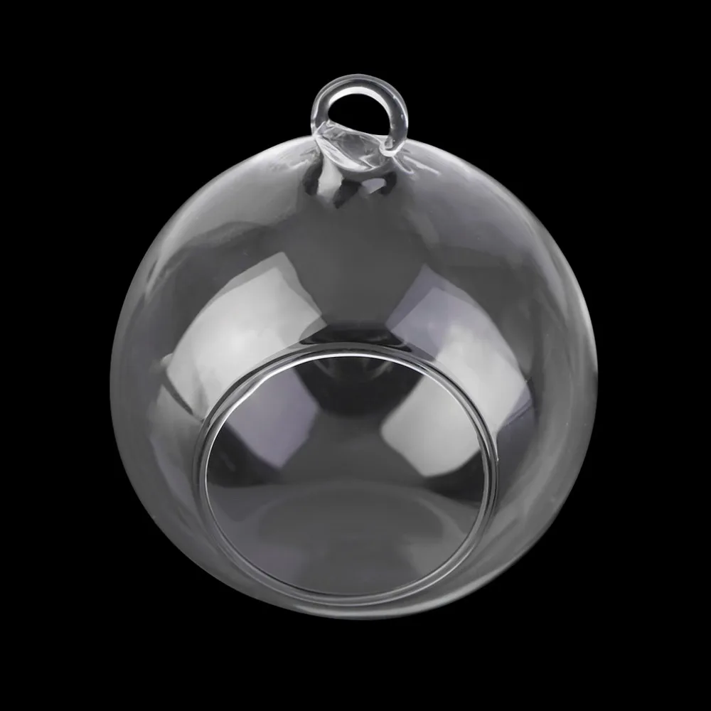 Стеклянная подвесная ваза диаметром 8 см цветы растения настольная подставка