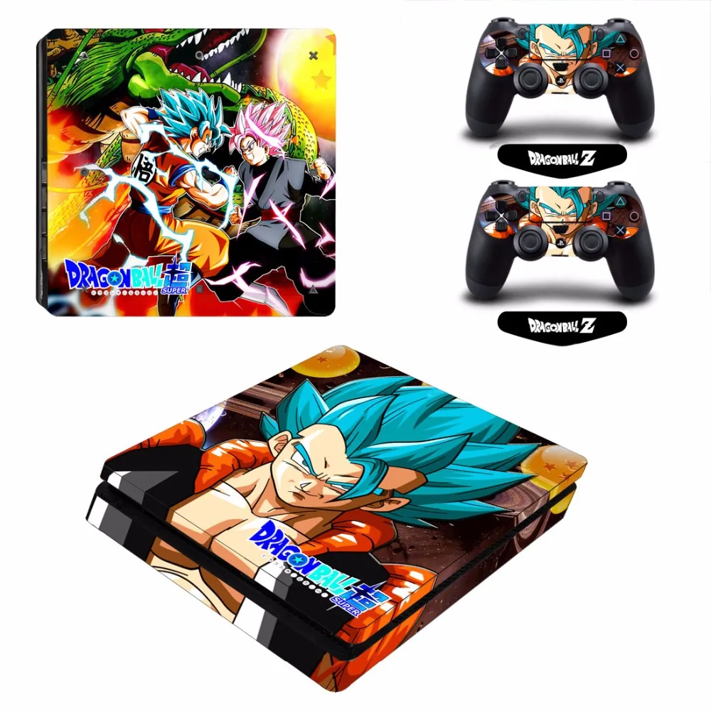ARRKEO Dragon Ball Super Son Goku VS Vegeta виниловая наклейка PS4 Slim Skin Наклейка для playstation 4 Slim консоль и 2 контроллера